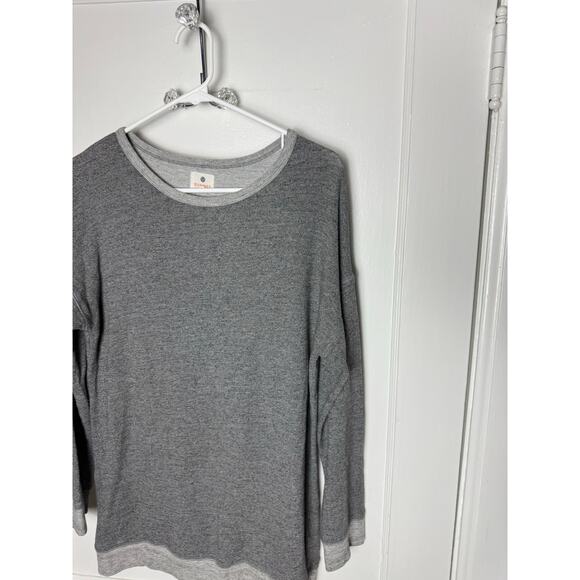 Sundry Anthropologie Gray Knit Long Sleeve Lightweight Gray Tunic Sweatshirt XS - Picture 3 of 7